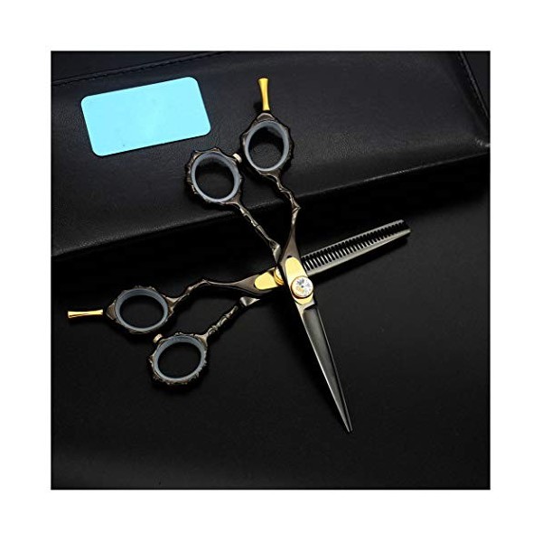 Ensemble de Ciseaux à Cheveux pour gaucher, kit de cisailles de barbier Professionnel Ciseaux Amincissants/texturants pour ba