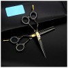Ensemble de Ciseaux à Cheveux pour gaucher, kit de cisailles de barbier Professionnel Ciseaux Amincissants/texturants pour ba