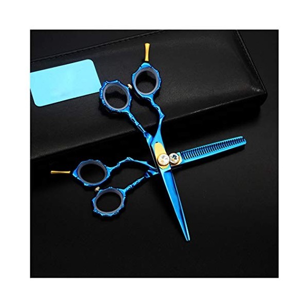 Ensemble de Ciseaux à Cheveux pour gaucher, kit de cisailles de barbier Professionnel Ciseaux Amincissants/texturants pour ba