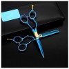 Ensemble de Ciseaux à Cheveux pour gaucher, kit de cisailles de barbier Professionnel Ciseaux Amincissants/texturants pour ba