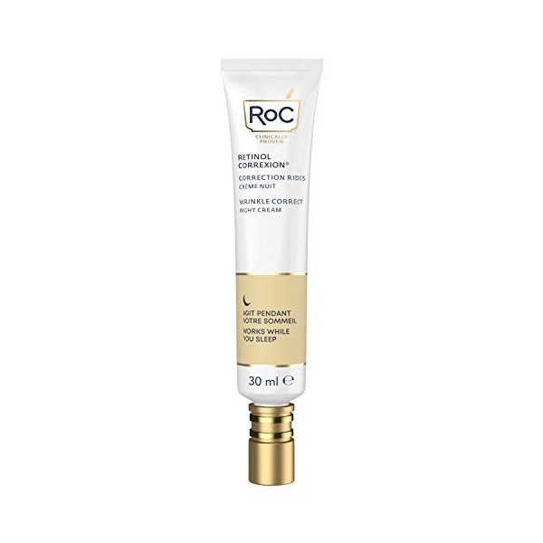 RoC - Retinol Correxion Wrinkle Correct Crème de Nuit - Anti-Rides et Age - Peau Revitalisée - Rétinol et Complexe Minéral Ex...