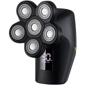 LEONYS Rasoirs électriques for Hommes Chauves, Rasoir électrique Rechargeable 6 en 1, Six têtes flottantes, Rasoir for tête C