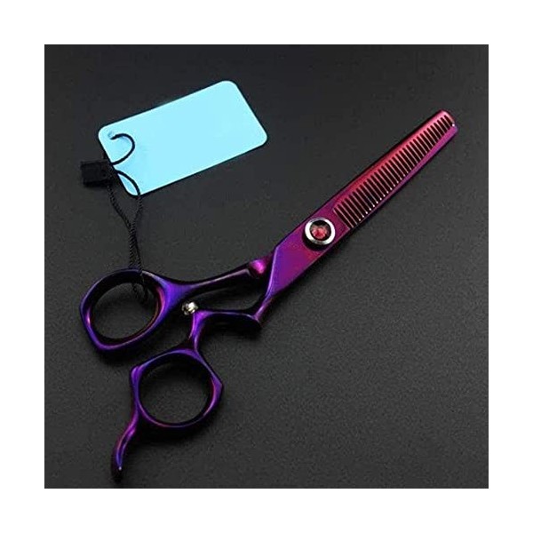 Ciseaux de coiffure violets professionnels Ciseaux colorés Salon de coiffure Usage domestique ou ensemble en option 6 pouces 
