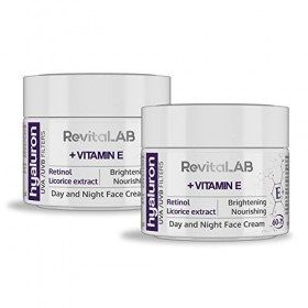 RevitaLAB - Hyaluron - Crème de jour et de nuit anti-âge, enrichie en vitamine&nbsp;A, vitamine&nbsp;E, acide hyaluronique et filtres à...