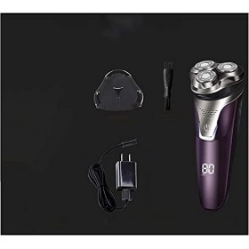 Rasoir de Rasoir électrique for Les Hommes, métal Humide et Sec Ipx7 Trimage à Cheveux Amovible étanche rotaire des rotaires