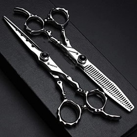Ciseaux De Coupe De Cheveux De Haute Qualité 6 Pouces 440C en Acier Inoxydable Salon De Salon Professionnel Damincissement C