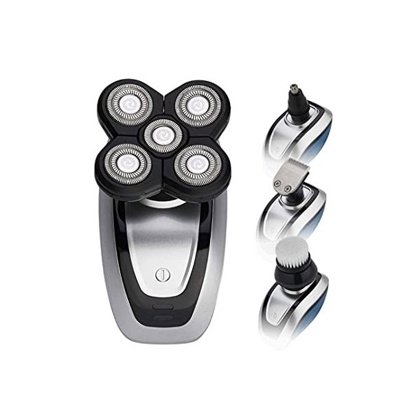 SMSOM Tête Shavers pour Hommes Chauves, Shavers électriques pour Hommes sans Fil Rechargeable sèche Humide, kit de toilettage