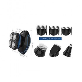 XIXIDIAN Shavers électriques imperméables rechargeables pour hommes, 5D flottant de la tête propre de propreté de la tête pro