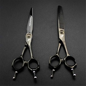 Ciseaux de coupe de cheveux professionnels haut de gamme de 6,0 pouces - Ensemble de ciseaux à effiler for coiffure Salon noi