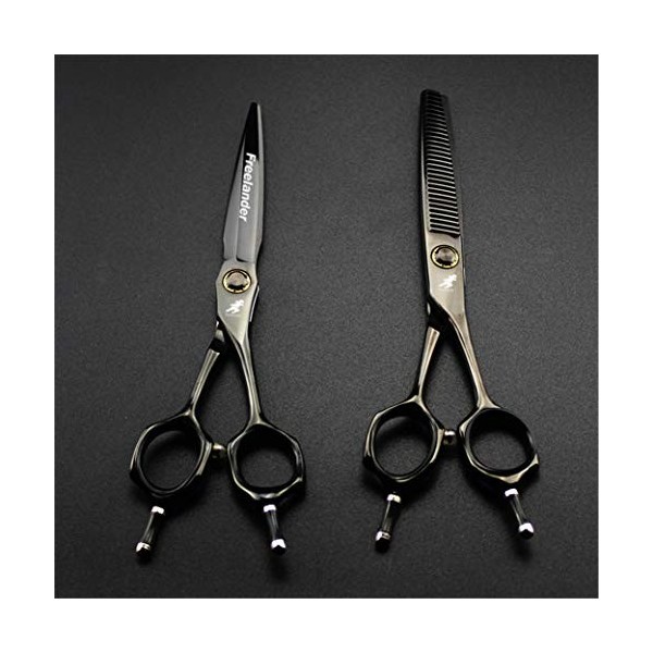 Ciseaux de coupe de cheveux professionnels haut de gamme de 6,0 pouces - Ensemble de ciseaux à effiler for coiffure Salon noi