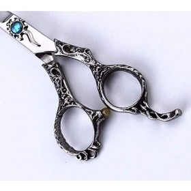 Ciseaux de barbier ciseaux de coiffure professionnels et ciseaux à effiler 15 Cm en acier inoxydable couleur argent barbiers ...