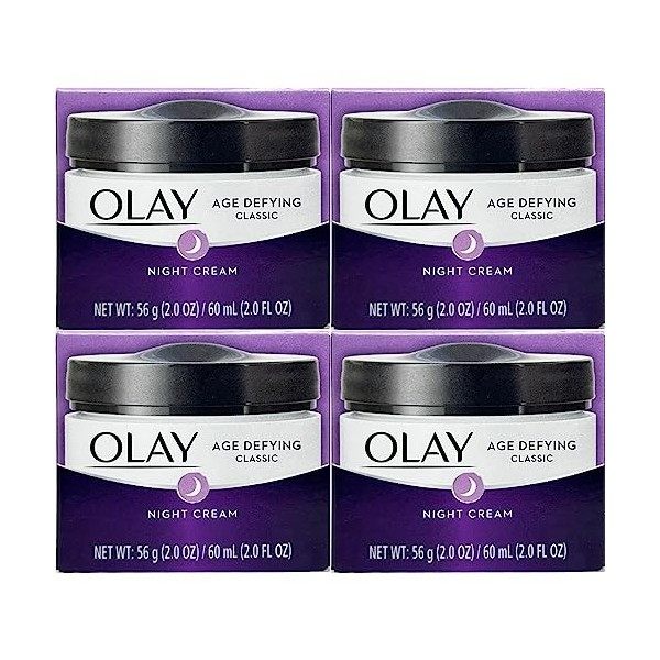 Olay Age Defying Classic Night Cream, 2 Ounce Pack of 4 by Olay