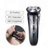 Rasoir électrique pour hommes, rasoir électrique pour hommes, rasoir rechargeable 3D intelligent, rasoir électrique lavable, 