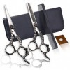 Kit de ciseaux de coupe de cheveux 6,0 pouces argent amincissant la texture ciseaux de coiffure professionnels style de perso