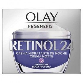Olay Retinol 24 Crema de noche, Crema facial retinol sin fragancia,Rutina facial nocturna, crema de noche antiedad para una p