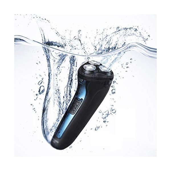 JJZXD Rasoir électrique Rasoir Rechargeable pour Homme Rasoir Lavable pour Tout Le Corps Rasage Sec et Humide Double Rasage