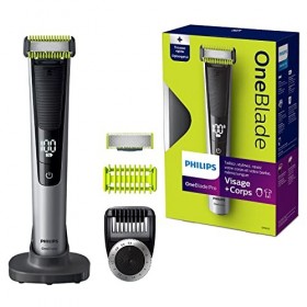 Philips qp6620/20 alimenté et sec Noir, citron vert, argent Tondeuse à barbe – épilateurs pour la barbe 0,4 mm, 1 cm, Noir, 