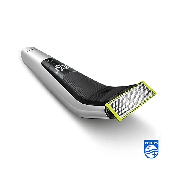 Philips qp6620/20 alimenté et sec Noir, citron vert, argent Tondeuse à barbe – épilateurs pour la barbe 0,4 mm, 1 cm, Noir, 