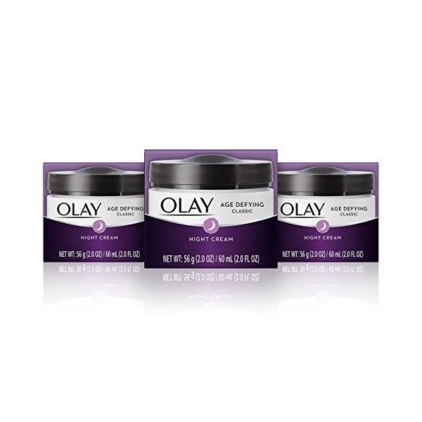 Olay Age Defying Classic Night Cream, 2 OZ Pack of 3 by Olay Crème Jour et Nuit