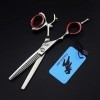 Ciseaux de coupe de cheveux pour gauchers Ciseaux de coiffure pour salon de coiffure pour gaucher 5,5 pouces, FlatCut5.5Inch