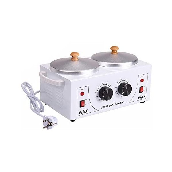 KEDUODUO Double Pot en Aluminium Chauffe-Cire épilation Cire température constante Chauffe-Cire beauté épilation Machine épil