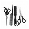 ZCMEB 4pcs salon professionnel coiffeur coiffeur ensemble coiffure coupe casse de coupe peigne les cisaillements de cisaillem