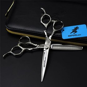 KOAIEZ Outils De Cisaillement De Coiffure en Acier Inoxydable De 6,0 Pouces en Acier Inoxydable, Ensembles De Ciseaux De Coup