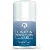 Crème de nuit dacide hyaluronique. Crème hydratante anti-âge et anti-rides grâce dingrédients végans et naturels. Peptides, C...