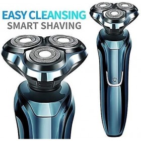 XIXIDIAN Rasoir électrique, Rasoir de Batterie au Lithium Rotatif 4D à Trois tête, Rasoir électrique pour Hommes USB Recharge