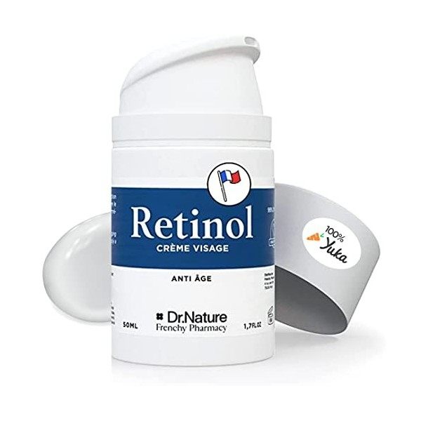 Coffret Skincare Routine Visage Anti Age pour Peau Sensible 100 ML 100% YUKA - Creme Visage de Nuit Anti Rides au Retinol + S...