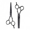 Minicocock 5,5 Pouces Salon de Coiffure Set Professionnel Coiffure, Outils Haut de Gamme Plat + Cisaillement Ciseaux à Dents 