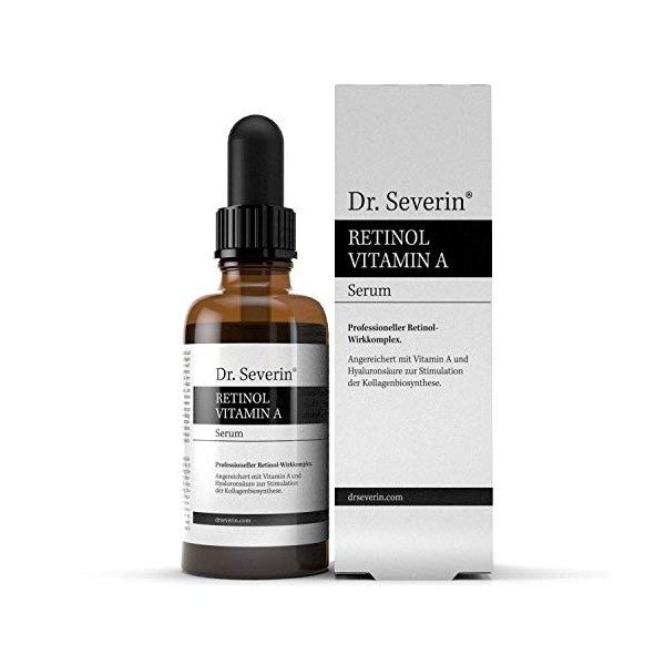 RETINOL 50ml : Dr. Severin® Retinol Vitamin A Hyaluron Serum. Hautement dosé pour une efficacité maximale. Soin du visage jou...