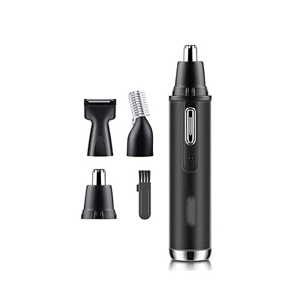 CAFFIA Tondeuse for les oreilles et le nez for homme, 4 en 1 rechargeable par USB for sourcils et poils du visage avec tête é