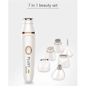 Pluxy Epil Pro™ 3.0 Épilateur visage sans fil rechargeable pour femme 7 en 1 Kit de rasage pour le visage, les mains, les jam