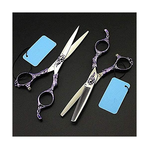 Ciseaux de coiffeur 6 ciseaux de cheveux violets coupe ciseaux amincissants de coiffeur ciseaux de coiffure NOUVEAU