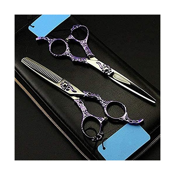 Ciseaux de coiffeur 6 ciseaux de cheveux violets coupe ciseaux amincissants de coiffeur ciseaux de coiffure NOUVEAU