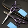 ciseaux de coiffeur Ciseaux de coupe de cheveux, 6 pouces professionnels Japon 440c Ciseaux de cheveux violet rétro amincissa
