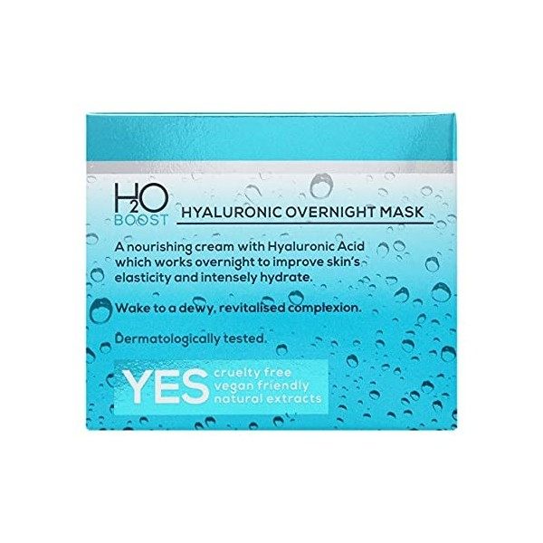 Creightons H2O Boost Hyaluronic Overnight Mask 50ml - With Hyaluronic Acid, works overnight to improve skins elasticity & i C...