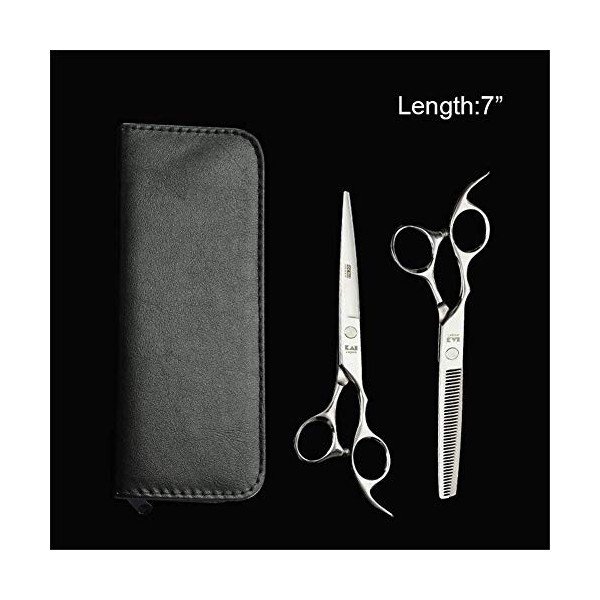 XINGYU Ciseaux à Cheveux Ciseaux de Coupe Outils pour Cheveux Convient pour Salon de Coiffure Animaux 2Pcs 7 Pouces