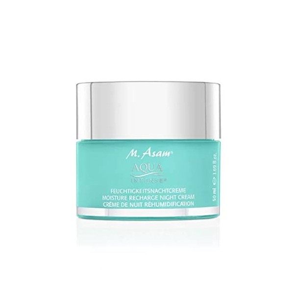 M. Asam AQUA INTENSE Crème de nuit acide hyaluronique 50ml – Hydrate, lisse et repulpe, pour un teint frais et reposé au ré C...