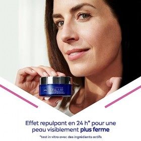 NIVEA Hyaluron Cellular Filler Soin de Nuit +Fermeté 1 x 50 ml , crème anti-âge enrichie en Magnolia et Acide Hyaluronique, ...