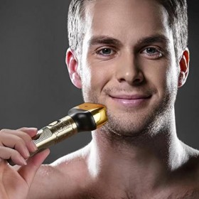 Elcetric Rasoirs pour homme, rasoir en aluminium pour homme doré 