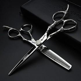 Ciseaux pour Animaux de Compagnie Ciseaux de Coiffure Professionnels de 6 Pouces, Motif de Rose personnalisé, Outils spéciaux...