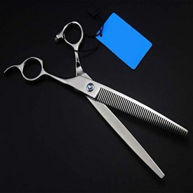 Coupe de barbier en Acier Inoxydable et élagage Amincissant Ciseaux Amincissants pour Barbiers ou Usage Domestique 7,5 Pouces...