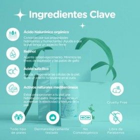 Creme Hydratante Visage Bio Retinol Acide Hyaluronique Acide Salicylique Anti Rides Anti Taches Eclaircissante Nuit Jour Homm