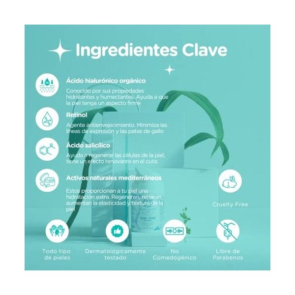 Creme Hydratante Visage Bio Retinol Acide Hyaluronique Acide Salicylique Anti Rides Anti Taches Eclaircissante Nuit Jour Homm...