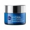 NIVEA Hydra Skin Effect Regeneration Night Gel 50 ml , gel de nuit léger chargé dacide hyaluronique, hydratant visage à bas