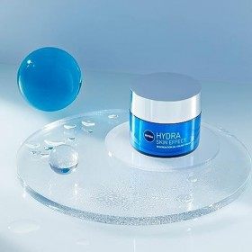 NIVEA Hydra Skin Effect Regeneration Night Gel 50 ml , gel de nuit léger chargé dacide hyaluronique, hydratant visage à bas C...