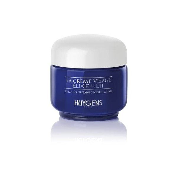 HUYGENS - La crème Visage Élixir Nuit - Certifiée BIO - 50ml - Apaise, Hydrate, Acide Hyaluronique - 99% naturelle - Vegan - 