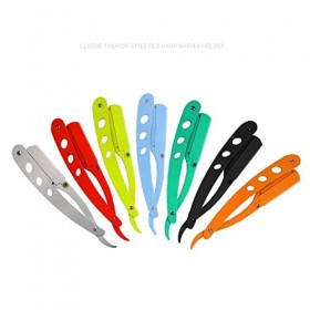 VIPAVA Rasoirs manuels Barber Straight Edge Razor Blade Men Shaving Razor Color : Orange 